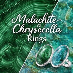 Malachite & Chrysocolla Silver Rings